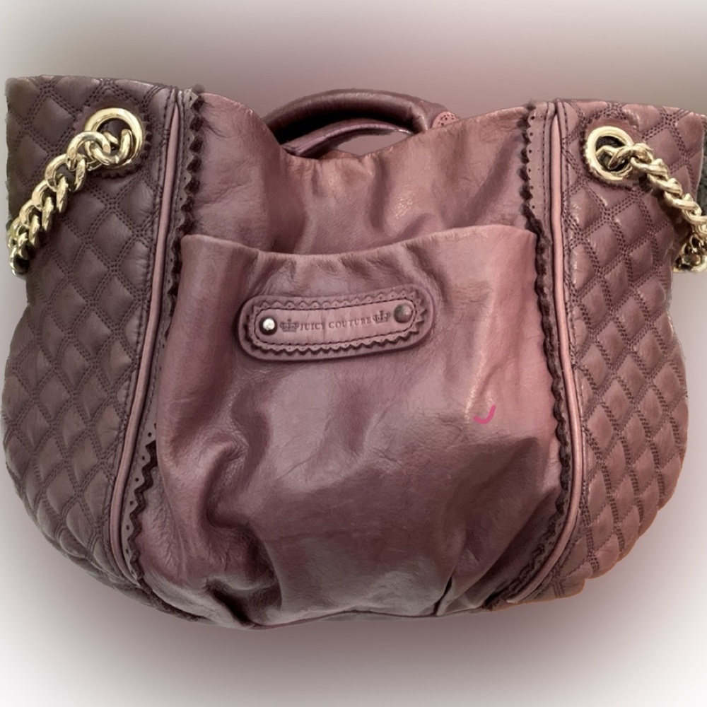 Juicy Couture purple leather handbag